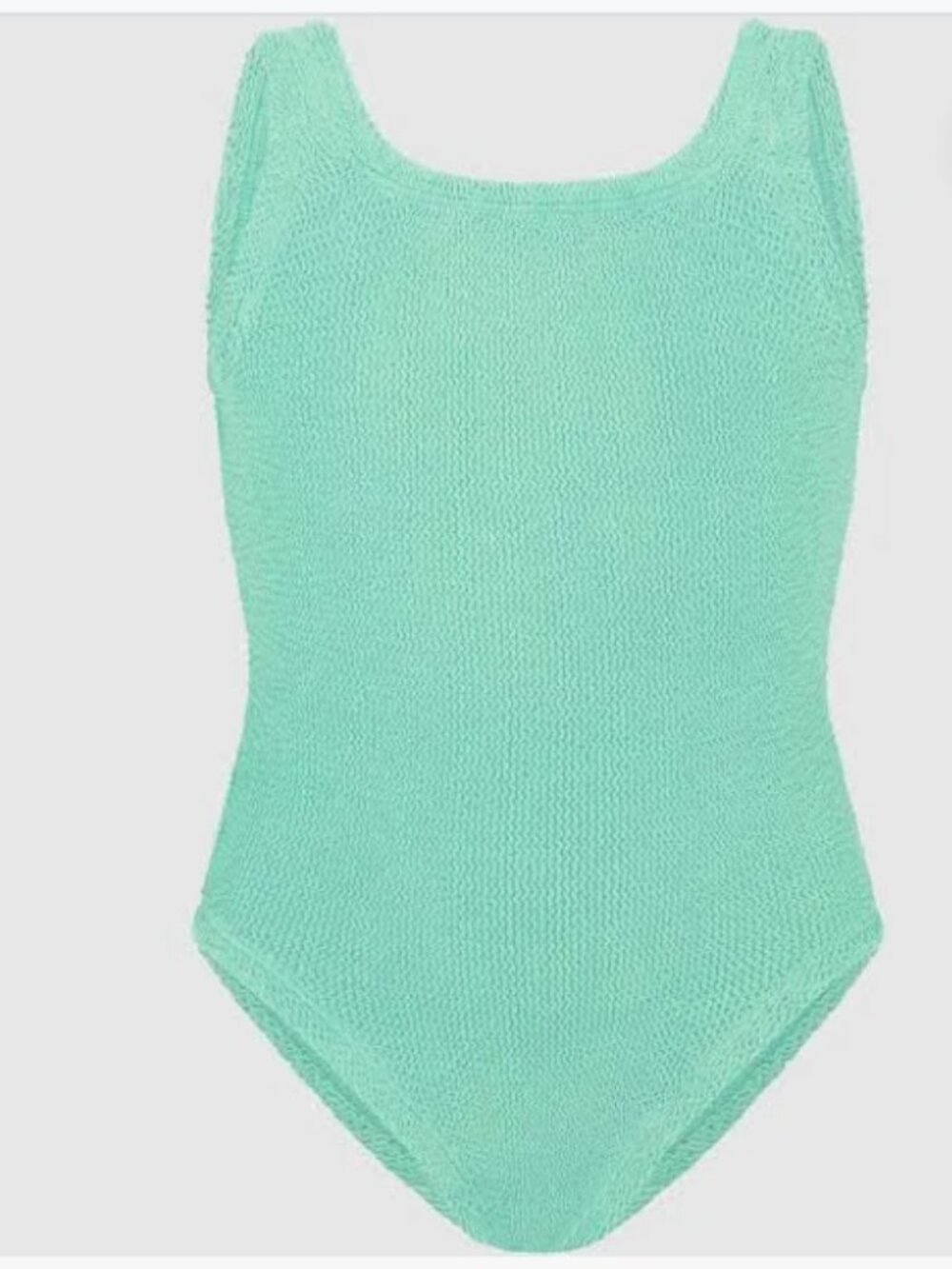 Hunza G Kids Classic One-Piece Swimsuit, Metallic Mint Color, One Size Fits All
